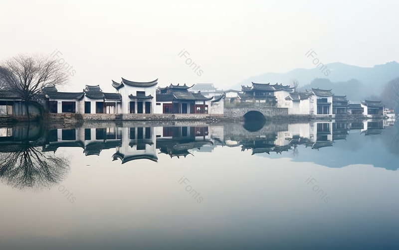 中国民居经典安徽宏村建筑群,高清,摄影图,摄影图片,图片大全,摄影图免费下载